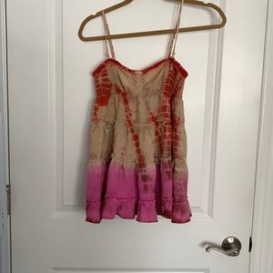Free people distressed tie dye